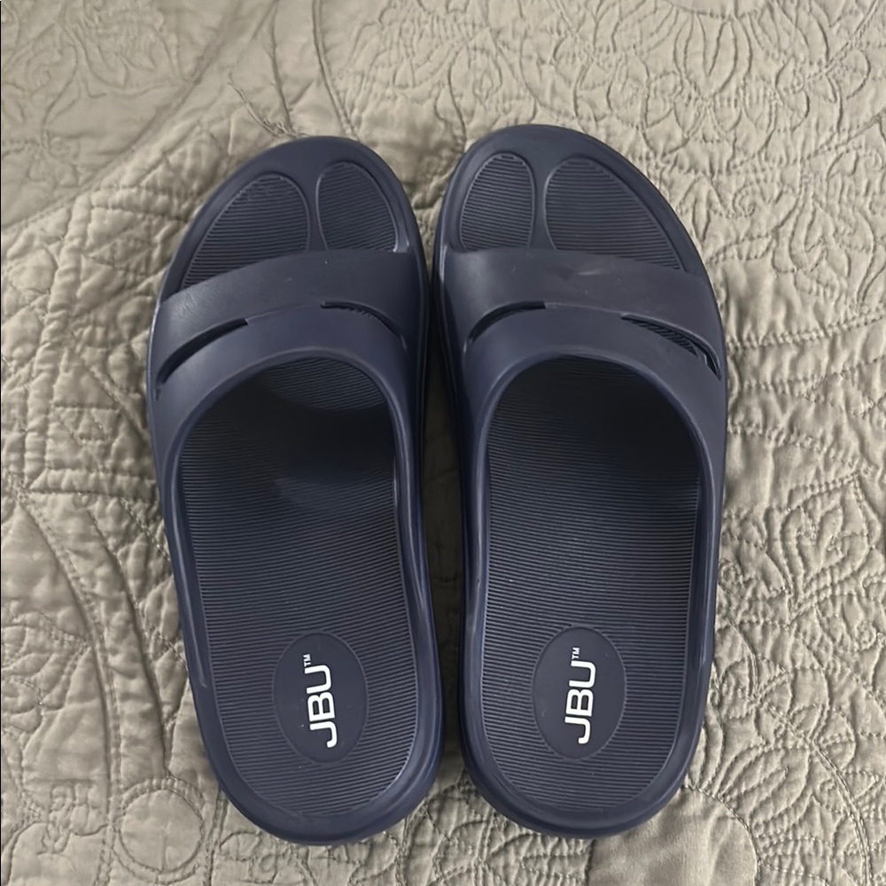 JBU Dark Blue Slide Sandals